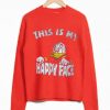 Donald Duck This Is My Happy Face Red Sweatshirts