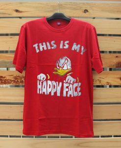 Donald Duck This Is My Happy Face Red Tshirts