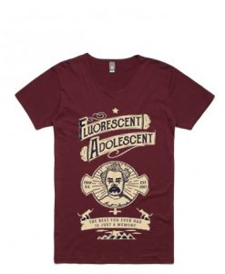 Fluorescent Adolescent Maroon T shirts