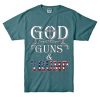 GOD GUN AND TRUMP Blue Spource T shirts