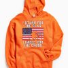 I Stand for the Flag I Kneel Patriotic Military Orange Hoodie