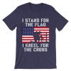 I Stand for the Flag I Kneel Patriotic Military PurpleTshirts