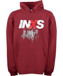 INXS in excess Michael Hutchence The Farriss Brothers Maroon Hoodie