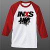 INXS in excess Michael Hutchence The Farriss Brothers White Red Raglan T shirts