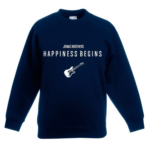 Jonas Brothers Happiness Begins by Guitars Blue Navy Sweatshirts