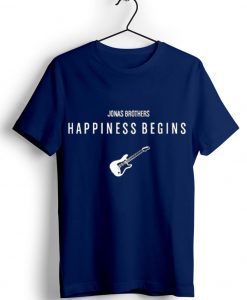 Jonas Brothers Happiness Begins by Guitars Blue Navy T shirts