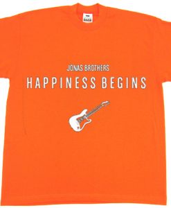 Jonas Brothers Happiness Begins by Guitars Orange Tshirts