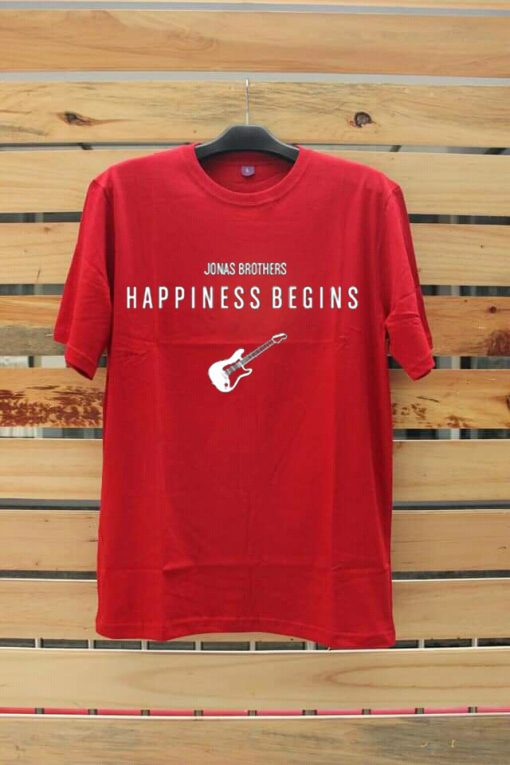 Jonas Brothers Happiness Begins by Guitars Red Tshirts