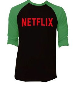 Netflix Movie Black Green Raglan Tshirts