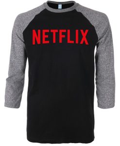 Netflix Movie Black Grey Raglan Tshirts