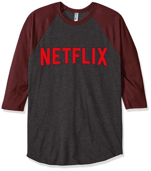 Netflix Movie Grey Brown Raglan Tshirts