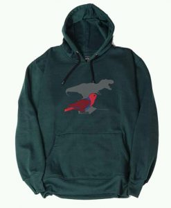 T-rex Female Eclectus Green Hoodie