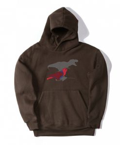 T-rex Female Eclectus brown Hoodie