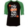 The More You Learn The More You Learn Black Green Raglan T shirts