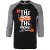 The More You Learn The More You Learn Black Grey Raglan T shirts