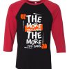 The More You Learn The More You Learn Black Red Raglan T shirts