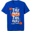 The More You Learn The More You Learn Blue Tshirts