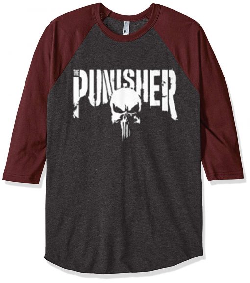 The Punisher Greydark Brown Raglan Tees