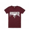 The Punisher Maroon Tshirts