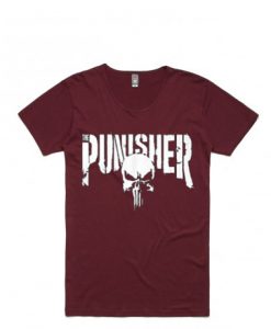 The Punisher Maroon Tshirts