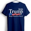 Trump 2020 Keep America Great USA Flag Blue Navy T shirts