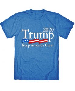 Trump 2020 Keep America Great USA Flag Blue T shirts