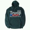 Trump 2020 Keep America Great USA Flag Green Hoodie