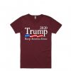 Trump 2020 Keep America Great USA Flag Maroon T shirts