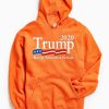 Trump 2020 Keep America Great USA Flag Orange Hoodie