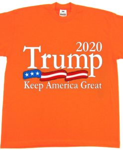 Trump 2020 Keep America Great USA Flag Orange T shirts