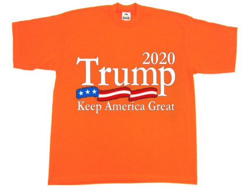 Trump 2020 Keep America Great USA Flag Orange T shirts