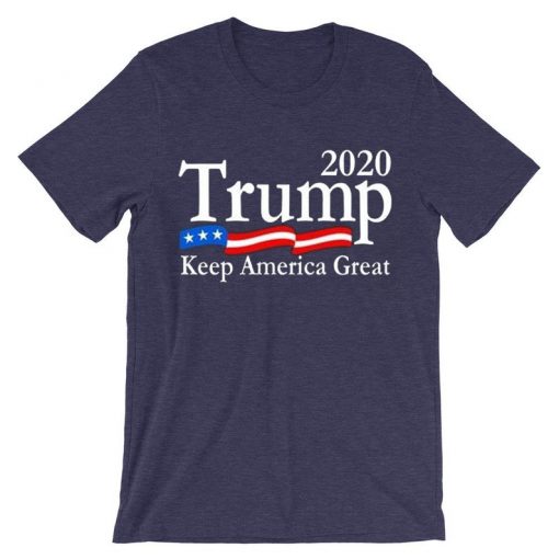 Trump 2020 Keep America Great USA Flag Purple T shirts