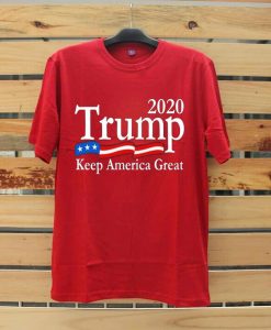 Trump 2020 Keep America Great USA Flag Red T shirts