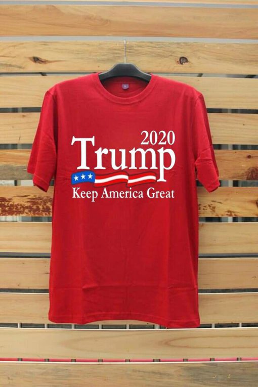 Trump 2020 Keep America Great USA Flag Red T shirts