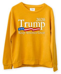 Trump 2020 Keep America Great USA Flag Yellow Sweatshirts