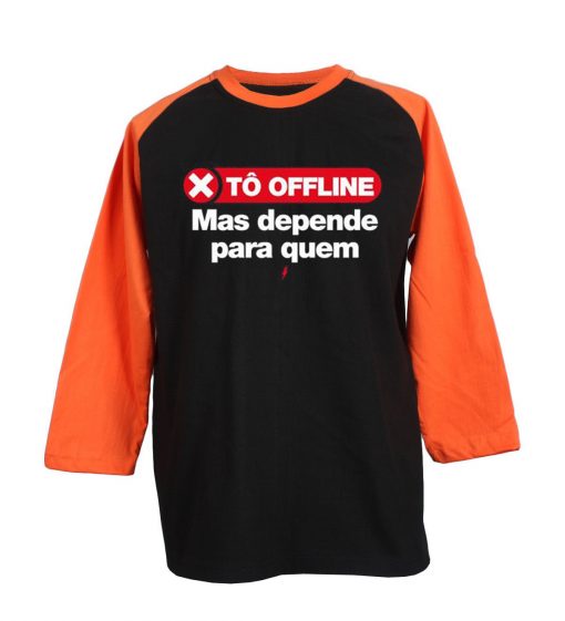 Tô Offline Black Orange Raglan T shirts