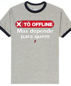 Tô Offline Grey Black Ringer T shirts