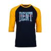 Wouldn t Make a Dent Black Yellow Raglan Tees