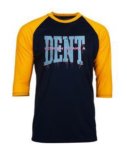 Wouldn t Make a Dent Black Yellow Raglan Tees