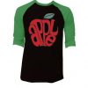 Apple Black Green Raglan T shirts