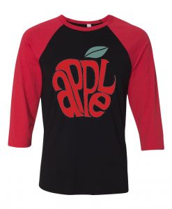 Apple Black Red Raglan T shirts