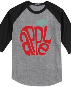 Apple Grey Black Raglan T shirts