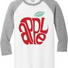 Apple White Grey Raglan T shirts