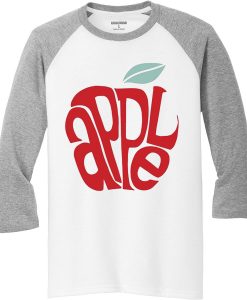 Apple White Grey Raglan T shirts