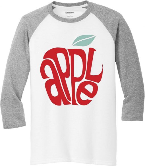 Apple White Grey Raglan T shirts