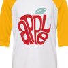 Apple White Yellow Raglan T shirts