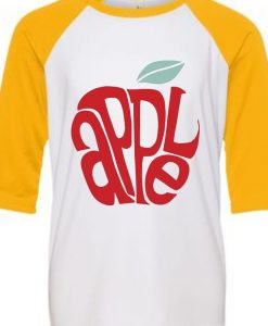 Apple White Yellow Raglan T shirts