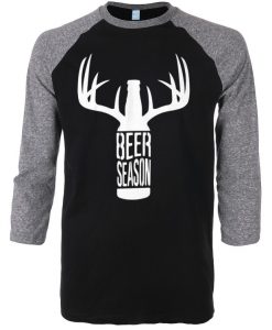 BEER SEASON Black Grey Raglan T shirts