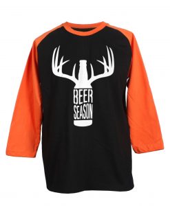 BEER SEASON Black Orange Raglan T shirts