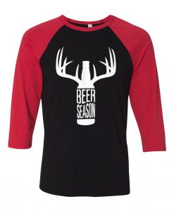 BEER SEASON Black Red Raglan T shirts